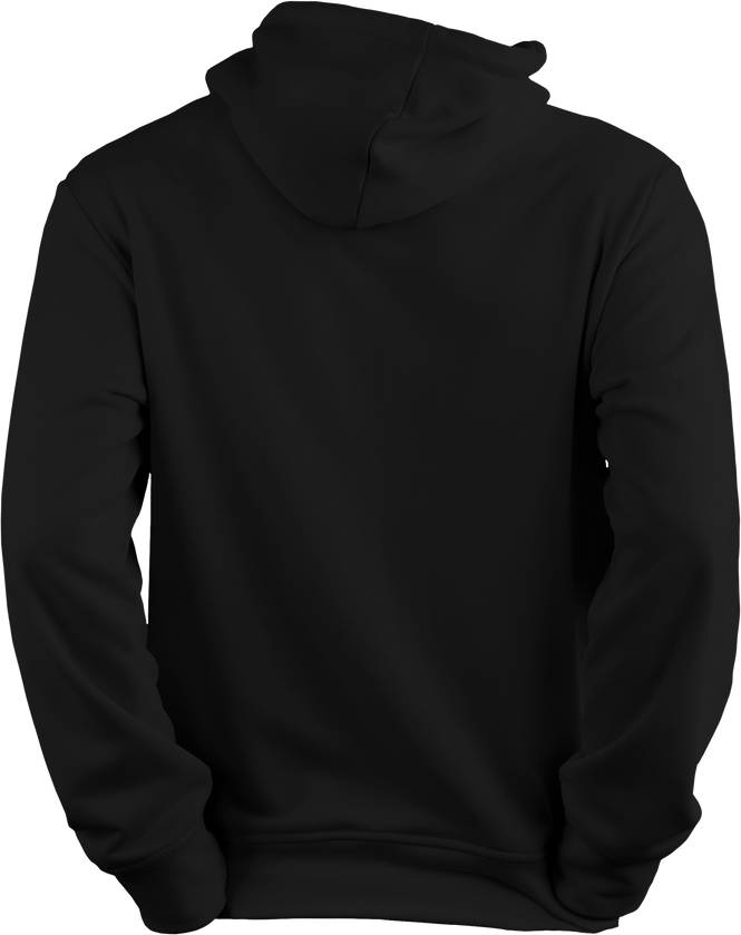 Black Hoodie Mockup 3D Rendering Png Universal Sweatshirt Isolated.